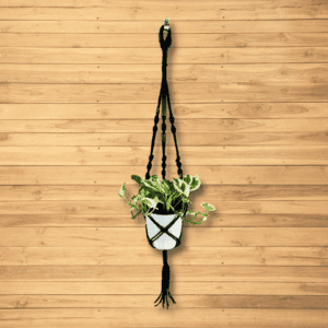 Macrame Plant Hanger Black